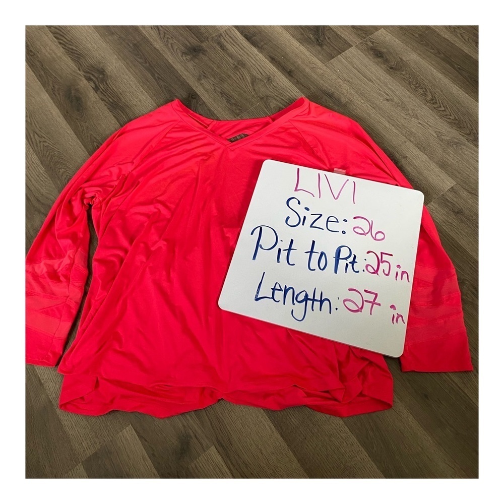 LANE BRYANT LIVI Hot Pink Athletic Top - Picture 7 of 8